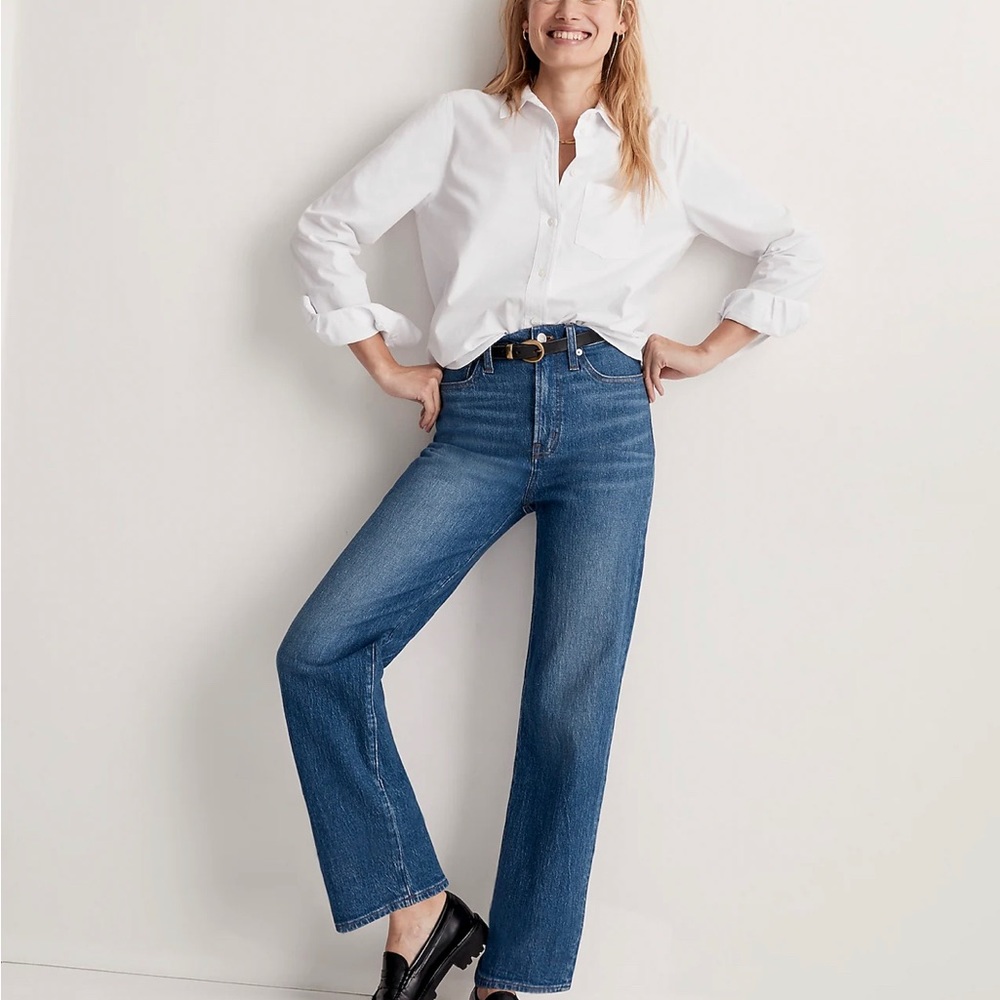 Madewell-The Perfect Vintage Wide Leg Jean in Leifland Wash